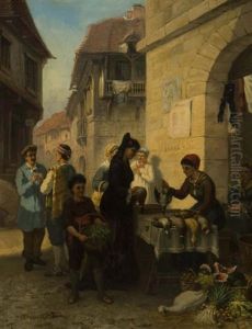 The Poultry Stall by Herman J. Van Der Voort In De Betouw