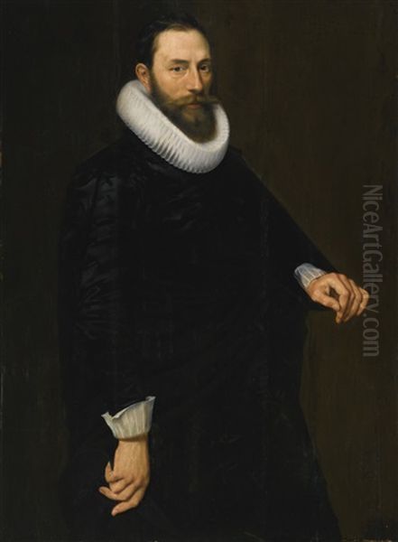 Portrait Of A Bearded Gentleman, Three Quarter Length, Wearing A Ruff - view 1
