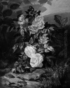 Stilleben Mit Pfingstrosen by Margaret Elisabeth Vorberg