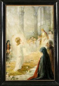 Der Zwolfjahrige Jesus Im Tempel by Zdenka Vorlova-Vlckova
