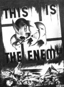 Hitler, Hirohito, Mussolini, Swastika, Scene Of Destruction by Joseph Paul Vorst