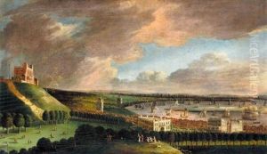 A Prospect Of Greenwich With The Queen's House And The Royal Observatory, The British Fleet On The River Thames Beyond