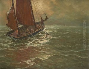 Pecheurs Remontant Leurs Filets by Albert Isidore de Vos
