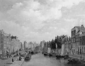 The Rokin, Amsterdam, Looking Towards The Dam Square by Christoffel Albertus Vos