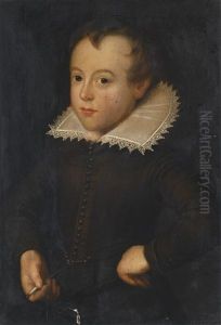 Portrait Of A Boy, Half-length, Wearing A Brown Doublet With A White Lace Collar