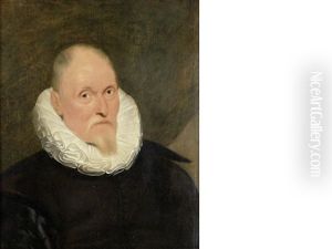 Portrait Of A Gentleman, Bust-length, In A Black Coat And White Ruff by Cornelis De Vos