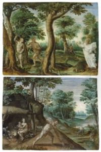 The Expulsion From Paradise; And The Labours Of Adam And Eve by Marten de Vos
