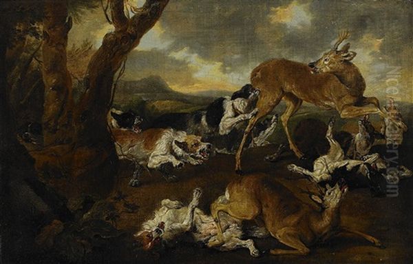 Hunting Scene With Dogs - view 1