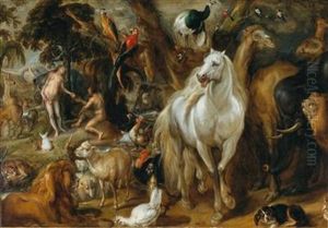 The Earthly Paradise With The Fall Of Adam And Eve