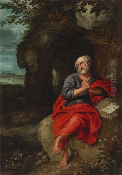 A Landscape With Peter The Apostle In Prayer - view 1