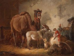 Moving Stable Scene With Circus Animals by Vincent de Vos