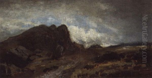 Gebirgslandschaft Unter Zuziehenden Wolken - view 1