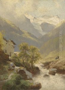 Gebirgsmotiv by Leopold Heinrich Voescher