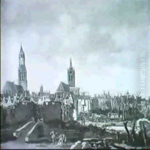 The Aftermath Of The Explosion Of The Powder Magazine At    Delft by Daniel Vosmaer