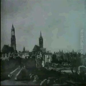 The Aftermath Of The Explosion Of The Powder Magazine At    Delft by Daniel Vosmaer