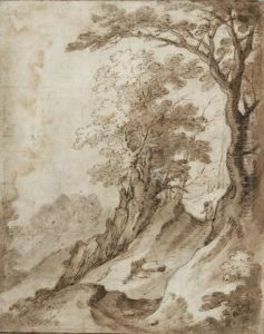 Promeneur Sur Un Chemin Boise by Paul Bril