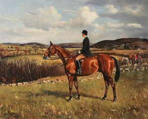 Margaret Mason Colt Peabody On Horseback by Franklin Brook Voss