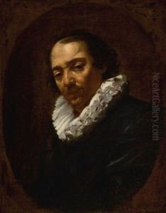 Portrait Of A Gentleman, Bust-length, In A Painted Oval