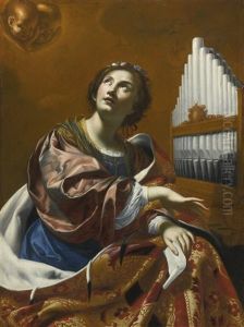 Saint Cecilia by Simon Vouet