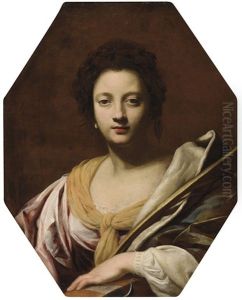 Portrait Of A Woman, Probably Ursula Da Vezzo, Sister-in-law Of The Artist, As Saint Catherine