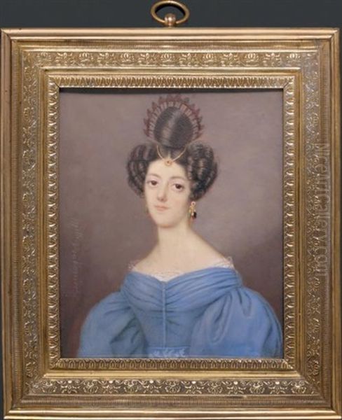 Portrait De Mademoiselle Agathe De Pontigny, En Buste, De Trois-quarts Vers La Gauche - view 1