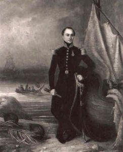 Portrait Du Prince De Joinville (1818-1900), De Plein-pied, En Uniforme D'officier De Marine Sur La Cote Tahitienne, by Anne Nicole Voullemier