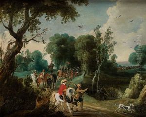 Paisaje Con Soldados A Caballo Paisaje Con Soldados A Caballo