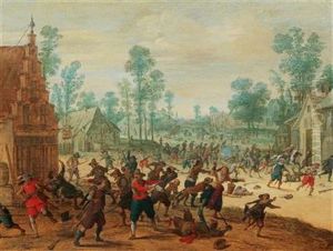 Soldiers Fighting In A Village Soldiers Fighting In A Village
