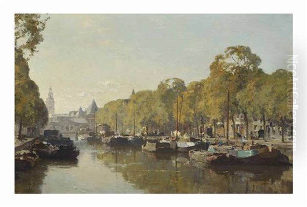 A View On The Geldersekade With The Nieuwmarkt In The Distance, Amsterdam - view 1