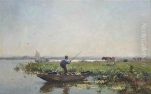 Early Morning In The Polder by Cornelis Vreedenburgh