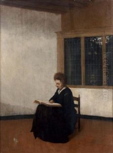 Une Femme A Sa Lecture by Jacobus Vrel