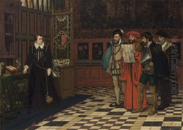 Mary Stuart, Queen Of Scots, At Fotheringhay Castle - view 1