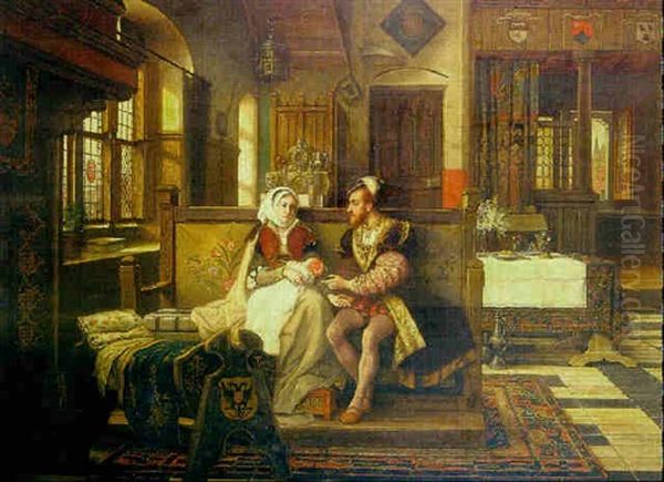 Carlos V Vixitando A Barbara Blomborg Y Su Hijo D. Juan De Austria - view 1