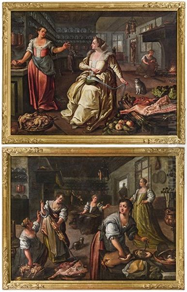 Kitchen Scenes (a Pair) - view 1