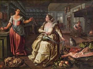 Kucheninterieur by Dirck De Vries