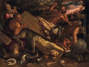 Lotta Tra Ercole E Il Centauro by Dirck De Vries