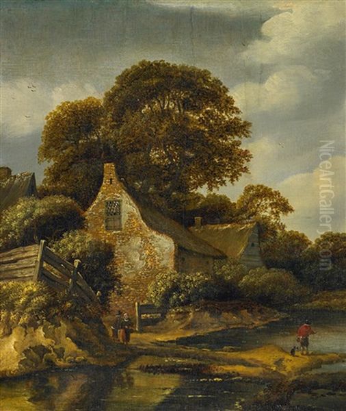 Hollandische Landschaft Mit Backsteinkate - view 1