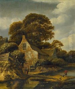 Hollandische Landschaft Mit Backsteinkate Hollandische Landschaft Mit Backsteinkate