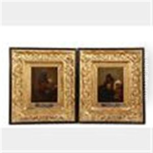 Two Genre Scenes Of Peasant Life by Jansz van Vries