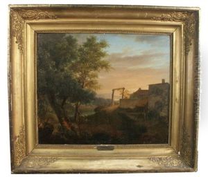 Country Landscape With Figures And Animals