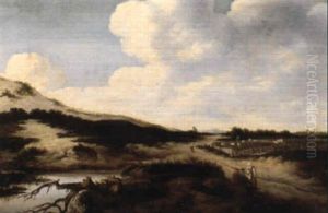 Dunenlandschaft Mit Figuren by Michel van Vries