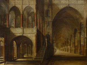 Church Interior by Paul Vredemann van de Vries