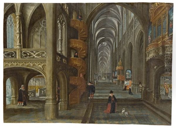 Kircheninterieur Mit Wendeltreppe - view 1