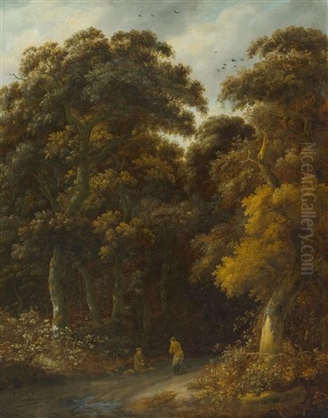 Waldlandschaft Mit Zwei Figuren - view 1