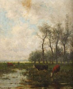 Vaches A L'abreuvoir by Jan Vrolijk
