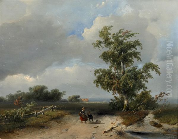 Figures On A Country Track - view 1