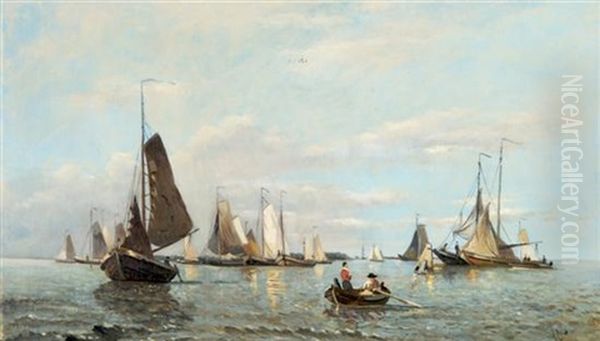 View Of Lake With Sailing Ships - view 1