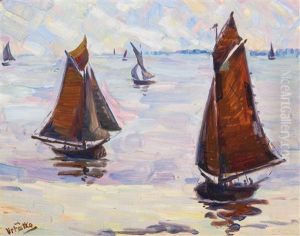 Sailboats by Antonin Vrtalko-Jary
