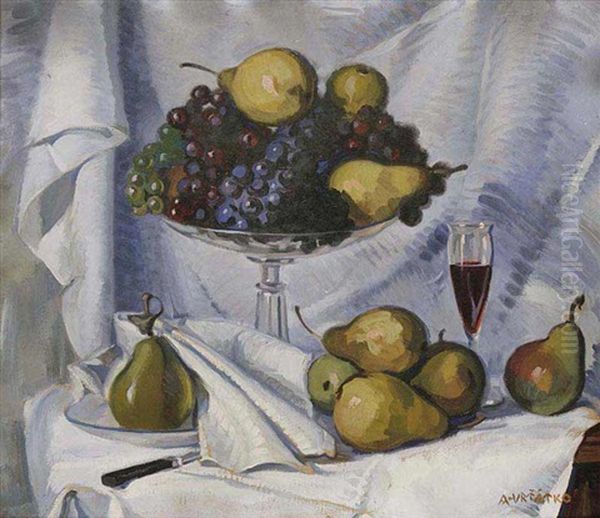 A Still Life With Wine And Pears - view 1