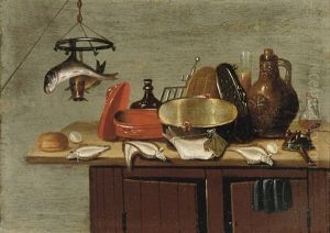 Fish, An Earthenware Vessel, A Bartmanns Krug, A Roemer And Various Other Objects